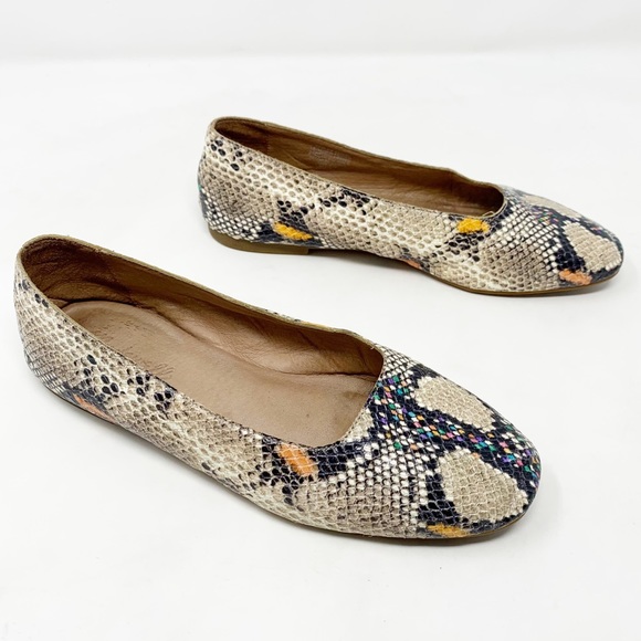 Madewell | Cory Faux Multicolor Snakeskin Leather Flats 6.5 - Picture 5 of 9